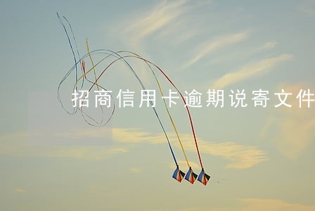 招商信用卡逾期说寄文件