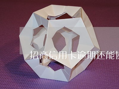 招商信用卡逾期还能协商吗