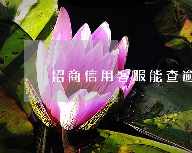招商信用客服能查逾期吗 招商信用客服能查逾期吗