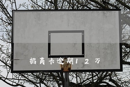 招商卡逾期12万 招商卡逾期12万
