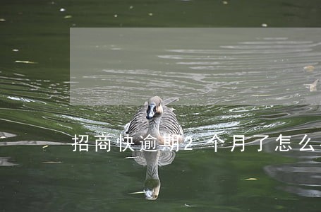 招商快逾期2个月了怎么办 招商快逾期2个月了怎么办