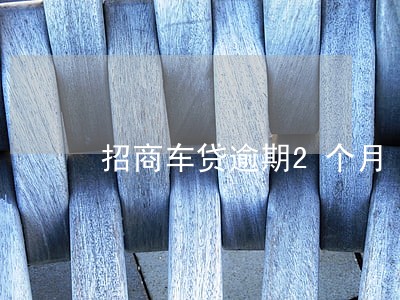 招商车贷逾期2个月 招商车贷逾期2个月