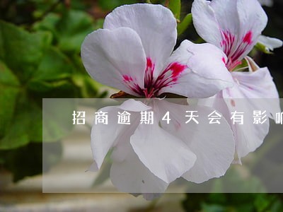 招商逾期4天会有影响吗 招商逾期4天会有影响吗