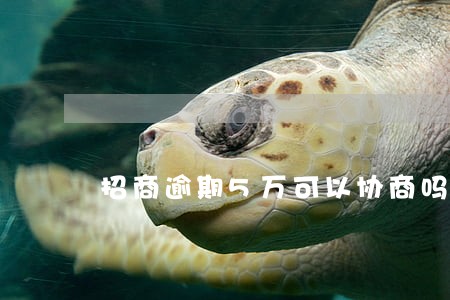 招商逾期5万可以协商吗 招商逾期5万可以协商吗