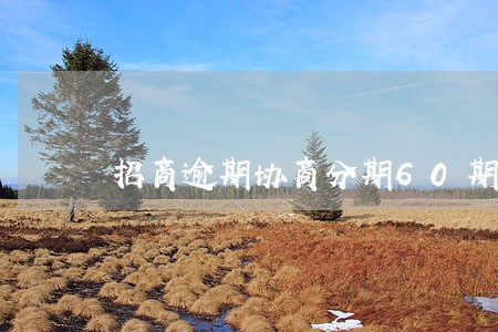 招商逾期协商分期60期 招商逾期协商分期60期