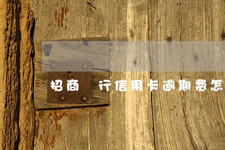 招商銀行信用卡逾期费怎么算