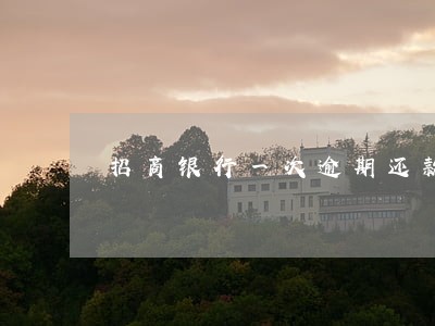 招商银行一次逾期还款吗 招商银行一次逾期还款吗