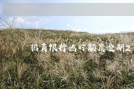 招商银行临时额度逾期2万 招商银行临时额度逾期2万