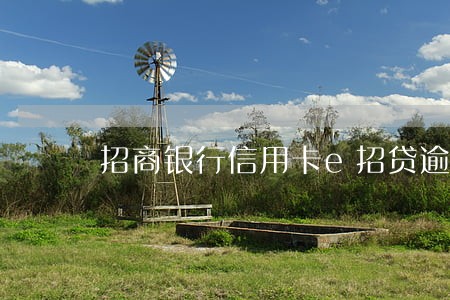 招商银行信用卡e招贷逾期 招商银行信用卡e招贷逾期