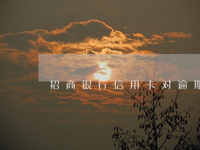 招商银行信用卡对逾期查得严吗