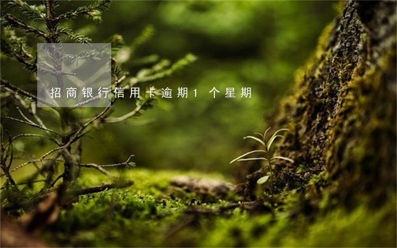 招商银行信用卡逾期1个星期 招商银行信用卡逾期1个星期