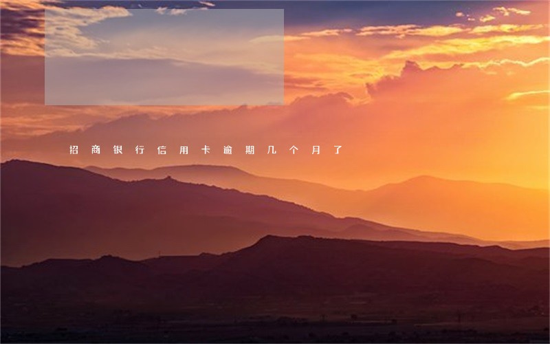 招商银行信用卡逾期几个月了 招商银行信用卡逾期几个月了