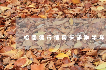 招商银行信用卡逾期半年还完 招商银行信用卡逾期半年还完