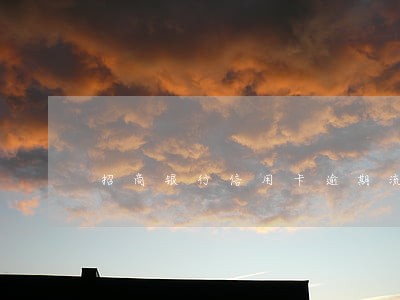招商银行信用卡逾期流程