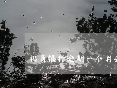 招商银行逾期一个月会怎么样 招商银行逾期一个月会怎么样