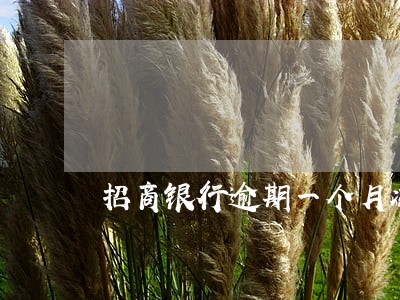 招商银行逾期一个月冻结 招商银行逾期一个月冻结