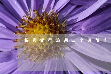 招商银行逾期三个月解冻成功 招商银行逾期三个月解冻成功