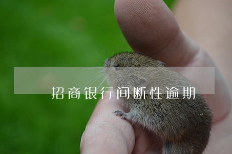 招商银行间断性逾期 招商银行间断性逾期