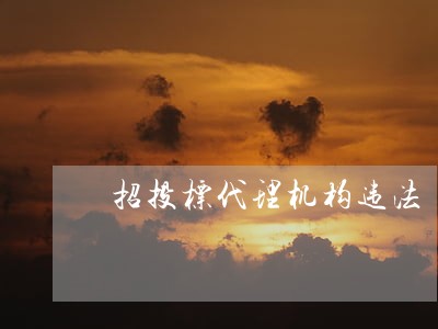 招投标代理机构违法