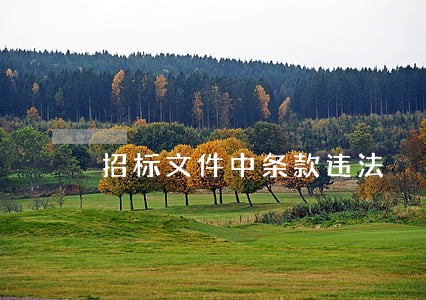 招标文件中条款违法 招标文件中条款违法