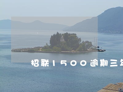 招联1500逾期三年