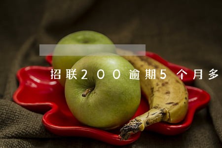 招联200逾期5个月多少利息 招联200逾期5个月多少利息