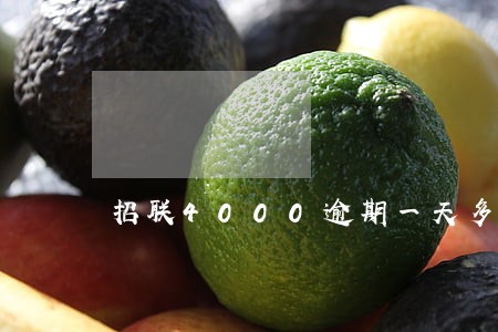 招联4000逾期一天多少钱 招联4000逾期一天多少钱