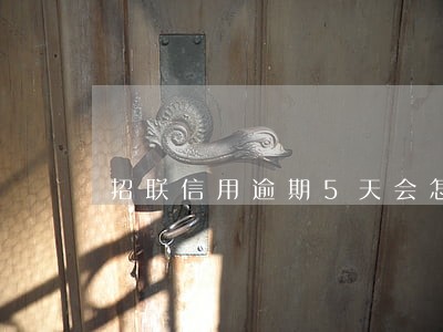 招联信用逾期5天会怎么样 招联信用逾期5天会怎么样