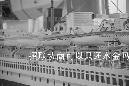 招联协商可以只还本金吗 招联协商可以只还本金吗
