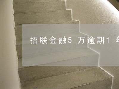 招联金融5万逾期1年 招联金融5万逾期1年