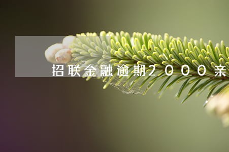 招联金融逾期2000亲身经历 招联金融逾期2000亲身经历