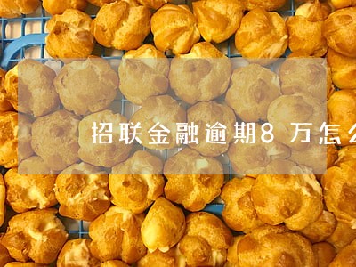 招联金融逾期8万怎么办 招联金融逾期8万怎么办