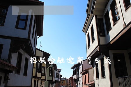 招联金融逾期了5天 招联金融逾期了5天