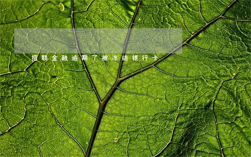 招联金融逾期了被冻结银行卡