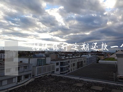 招联银行逾期还款一个月 招联银行逾期还款一个月