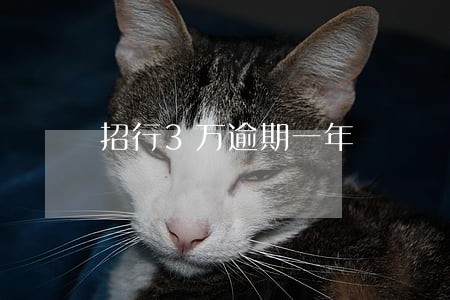 招行3万逾期一年 招行3万逾期一年