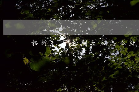 招行8万逾期之后怎么处理 招行8万逾期之后怎么处理