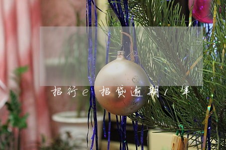 招行e招贷逾期1年 招行e招贷逾期1年