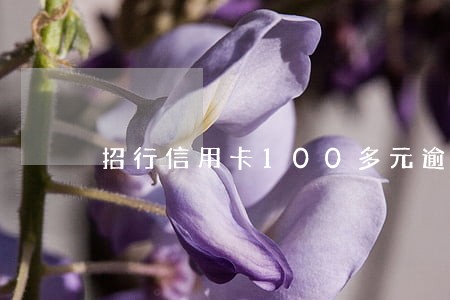 招行信用卡100多元逾期 招行信用卡100多元逾期