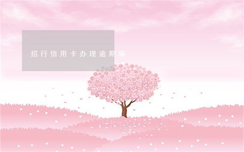 招行信用卡办理逾期嘛 招行信用卡办理逾期嘛
