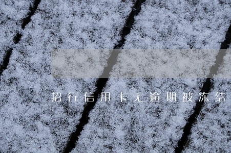 招行信用卡无逾期被冻结