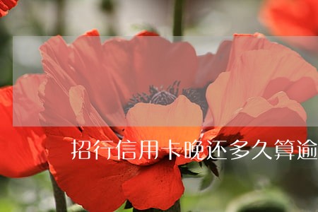 招行信用卡晚还多久算逾期 招行信用卡晚还多久算逾期