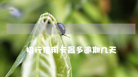 招行信用卡最多逾期几天 招行信用卡最多逾期几天