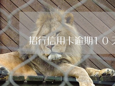 招行信用卡逾期10天上征信 招行信用卡逾期10天上征信