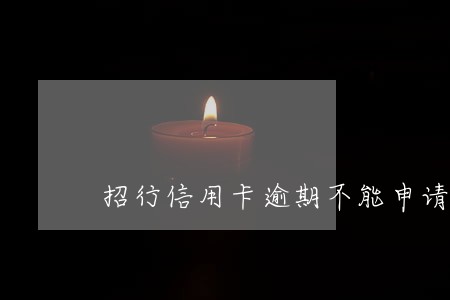 招行信用卡逾期不能申请分期 招行信用卡逾期不能申请分期