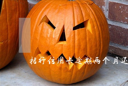 招行信用卡逾期两个月还不上
