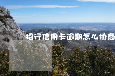 招行信用卡逾期怎么协商还款 招行信用卡逾期怎么协商还款