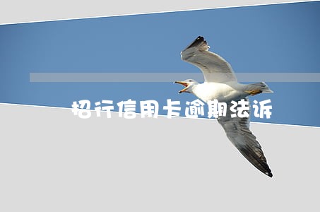 招行信用卡逾期法诉 招行信用卡逾期法诉