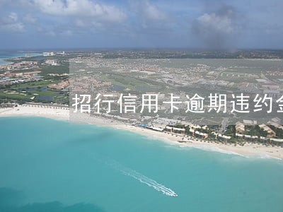 招行信用卡逾期违约金扣500