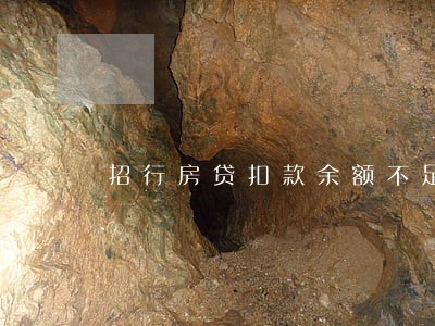 招行房贷扣款余额不足逾期5天 招行房贷扣款余额不足逾期5天